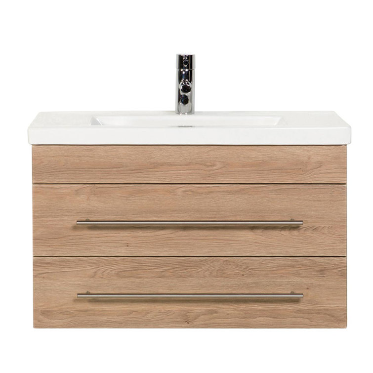 Ebern Designs 80 cm breiter wandmontierter Einzelwaschtisch Sevanna